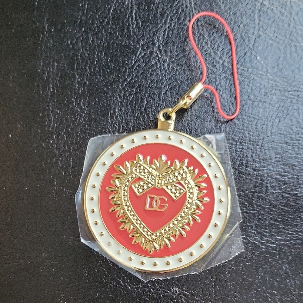 Gold and Red Heart Tree Ornament